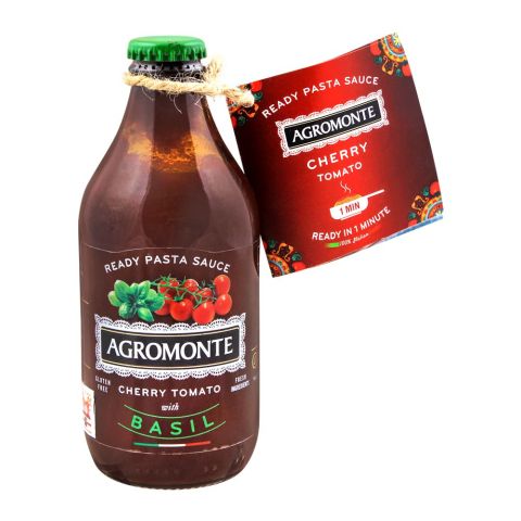 Agromonte Cherry Tomato With Basil Pasta Sauce, Gluten Free, 330g