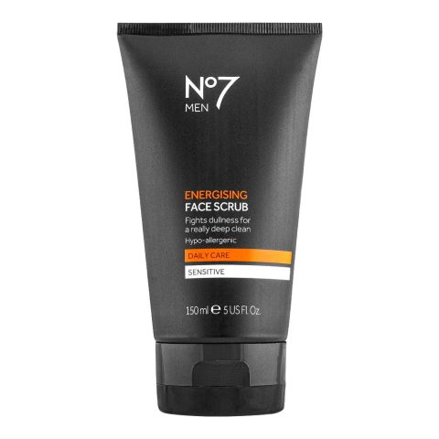 Boots No. 7 Men Energising Daily Care Sensitive Face Scrub, 150ml