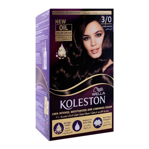 Wella Koleston Color Cream Kit, 3/0 Dark Brown