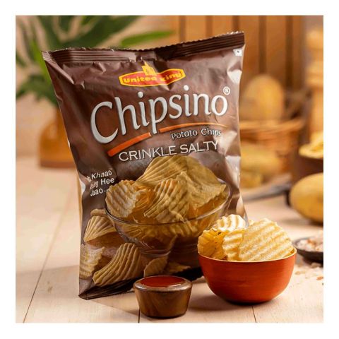 United King Chipsino Crinkle Salty Potato Chips, 65g