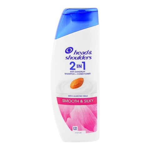 Head & Shoulders 2-In-1 Smooth Silky Anti-Dandruff Shampoo + Conditioner, 190ml