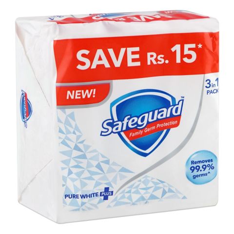 Safe Guard Pure White Plus Soap, 168g Each, 3-Pack