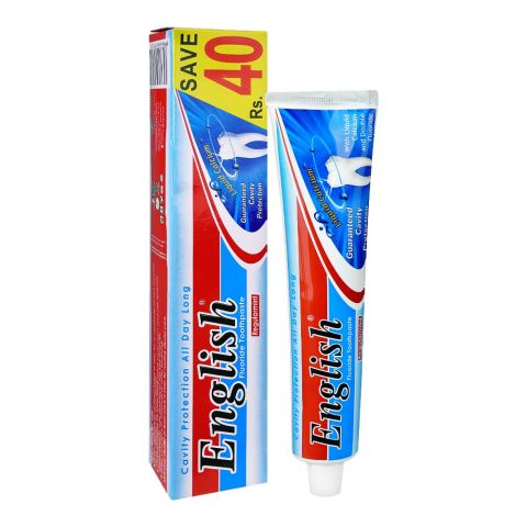 English Regular mint Fluoride Toothpaste, Saver Pack Rs.40/-