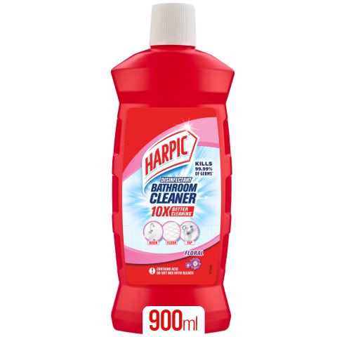 Harpic Disinfectant Bathroom Cleaner, Floral, 900ml