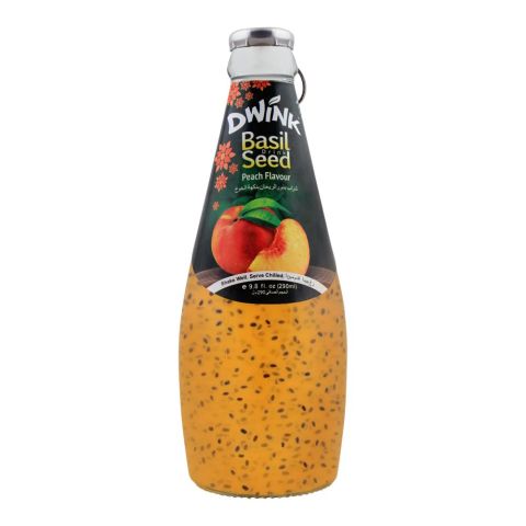 Dwink Basil Seed Drink Peach Flavor, 290ml