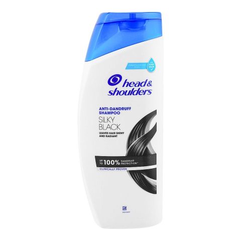 Head & Shoulders Silky Black Anti-Dandruff Shampoo, Leaves Hair, 650ml