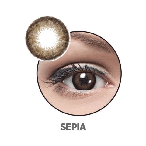 Optiano Soft Color Contact Lenses, Sepia