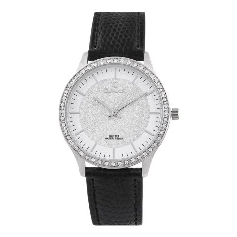 Omax Women Watch GT002P62I, Black Texture Dial