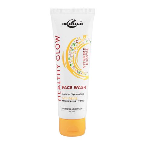 Christine Healthy Glow Vitamins Booster Anti Aging Face Wash, For All Skin Types, 110ml
