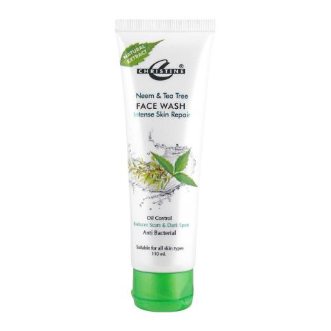 Christine Neem & Tea Tree Intense Skin Repair Face Wash, For All Skin Types, 110ml