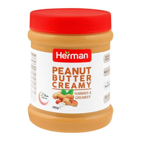 Herman Peanut Butter, Creamy, 340g