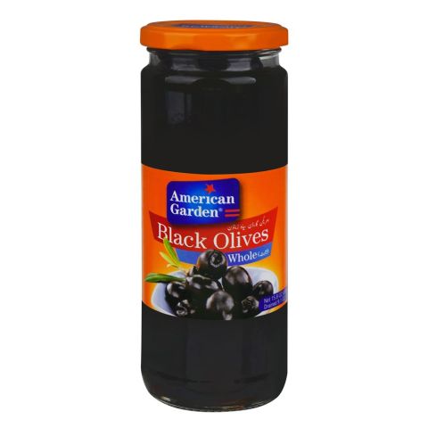 American G.Whole Black Olives, 450g