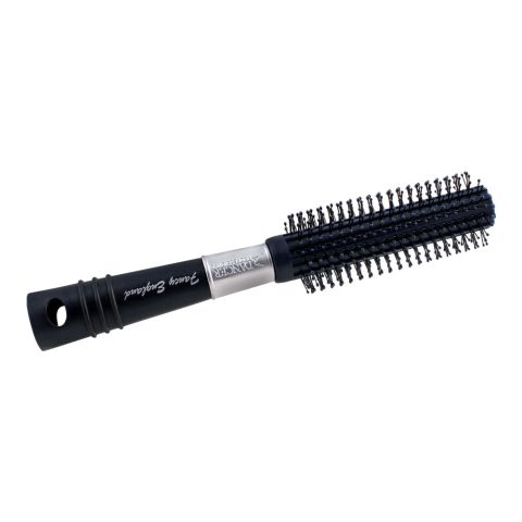 Hair Brush, Black/Silver, Round, 9802JS