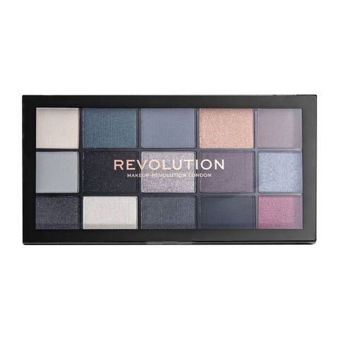 Makeup Revolution Reloaded Eyeshadow Palette, Blackot, 15-Pack