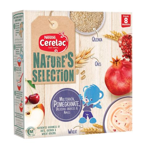 Nestle Cerelac Nature&#039;s Selection Cereal, Multigrain, Pomegranate, Cherries &amp; Apples, 175g