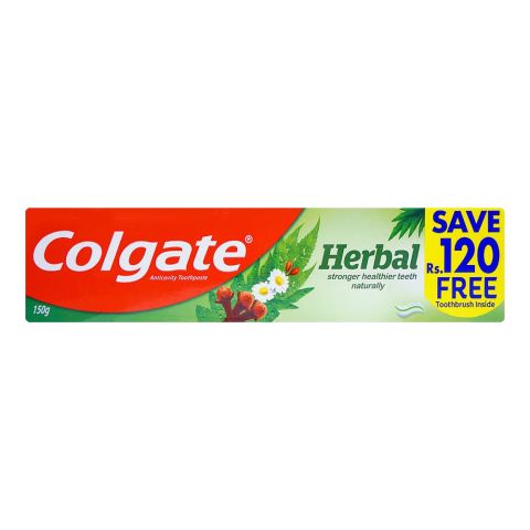 Colgate Herbal Toothpaste, 150g Brush Pack