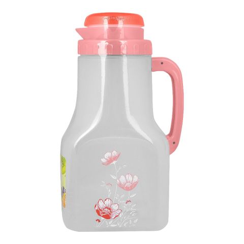 Lion Star Plastic Drink Bottle, BPA Free, 2 Liter Capacity, Pink, DS-1