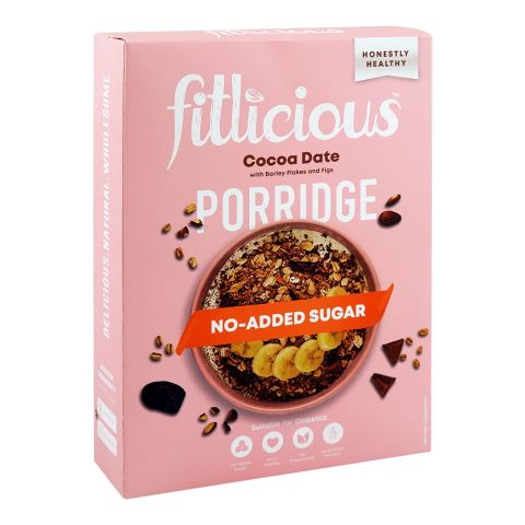 Fitlicious Cocoa Date Porridge, 370g Box