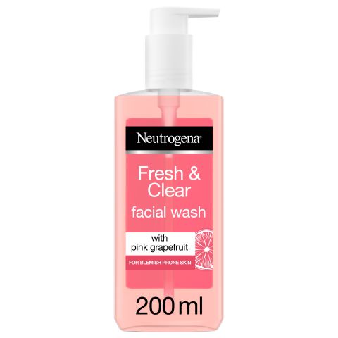 Neutrogena Fresh & Clear Pink Grapefruit Facial Wash, For Blemish Prone Skin, 200ml