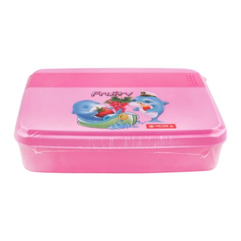 Lion Star Mario Lunch Box, Pink, 6x5x1 Inches, FB-1