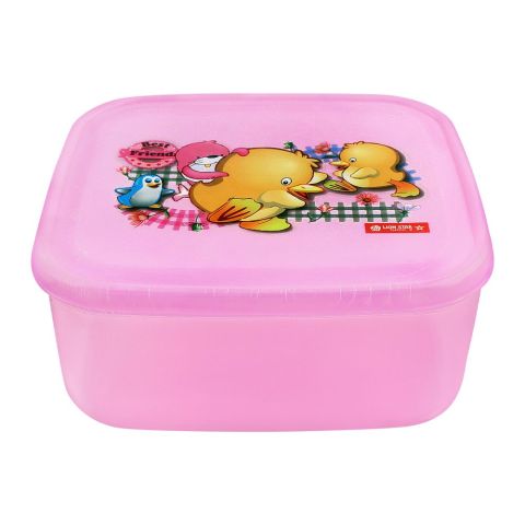 Lion Star Listy Lunch Box, Pink, 6x5.5x2.5 Inches, MC-33