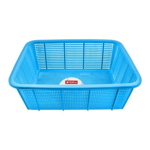 Lion Star Square Basket, Medium, Blue, 15x11.5x5 Inches, BW-27