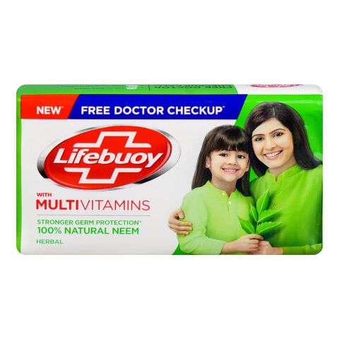 Lifebuoy Natural Neem Green Soap, 128g