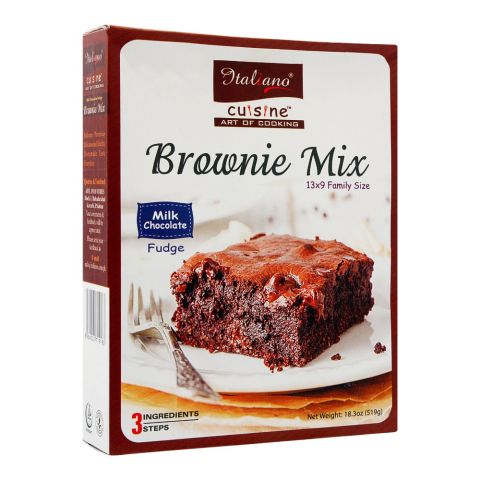 Italiano Brownie Mix, Milk Chocolate Fudge, 519g