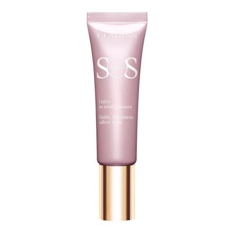 Clarins Paris SOS Primer, Visibly Brightens Sallow Skin, Preps & Moisturizes, 05 Lavender