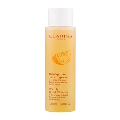 Clarins Paris One-Step Facial Cleanser, With Orange Extract, All Skin Types, 200ml