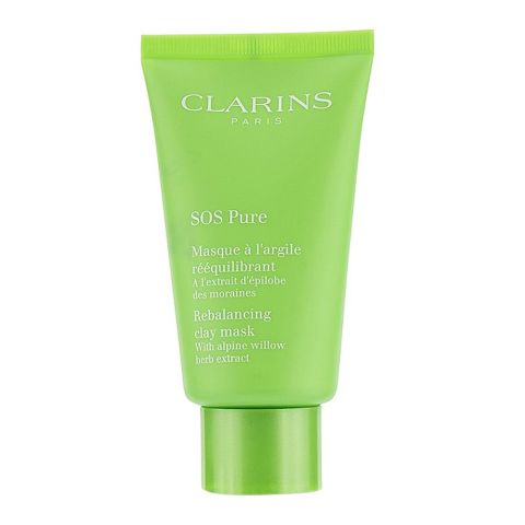 Clarins Paris SOS Pure Rebalancing Clay Face Mask, With Alpine Willow Herb Extract, 75ml