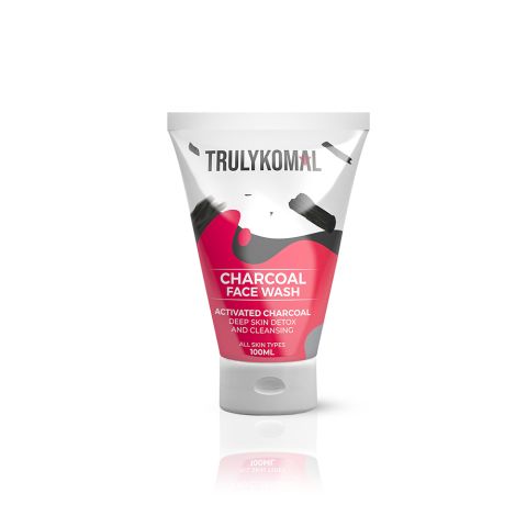 Truly Komal Charcoal Face Wash, All Skin Types, 100ml
