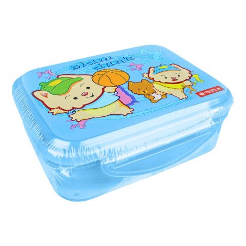 Lion Star Plastic Enzo Clip Lunch Box, 14.5cm (H) x 10.5cm (W) x 5.5cm (D), Blue, SB-33