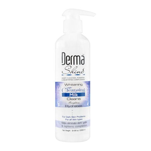 Derma Shine Whitening Cleansing Milk, All Skin Types, 250ml