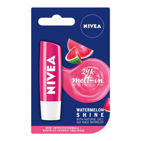 Nivea 24h Melt-In Moisture Lip Balm, Watermelon Shine