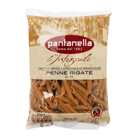 Pantanella Whole Wheat Penne Rigate Pasta, No. 71, 500g