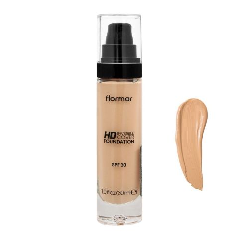 Flormar Invisible Coverage HD Foundation, 80 Soft Beige 30ml