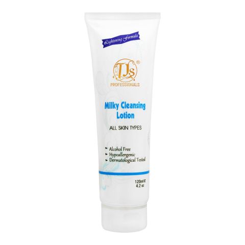 TJs Professionals Milk Cleansing Lotion, Alcohol Free, All Skin Types, 120ml