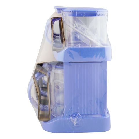 Lion Star Plastic Aroma Series Handy Pot Spice Jar Set with Rack, 7-Pack, Blue, AR-7