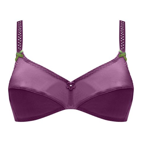 BeBelle Klassilk Dual Layer Fabric Bra, Purple