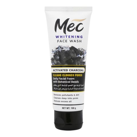 Mec Whitening Activated Charcoal Face Wash, 100g