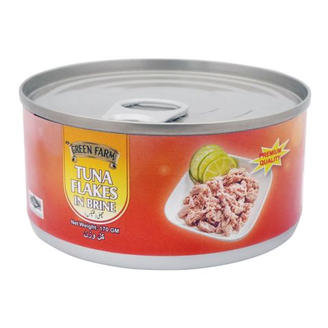 Green Farm Tuna Flakes In Brine, 170g