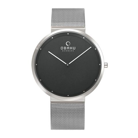 Obaku Men's Silver Round Dial With Bracelet Analog Watch, V230GXCBMC