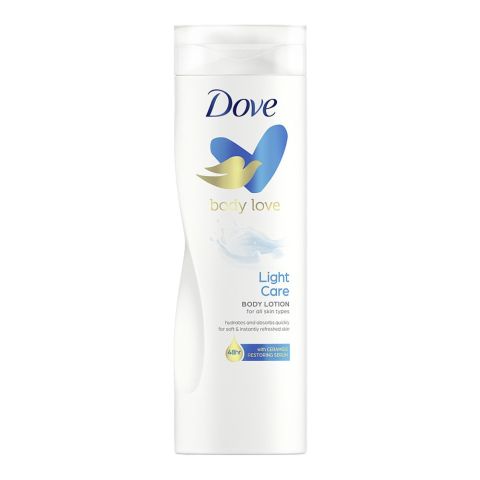 Dove Body Love Light Care Body Lotion, For All Skin Types, 400ml