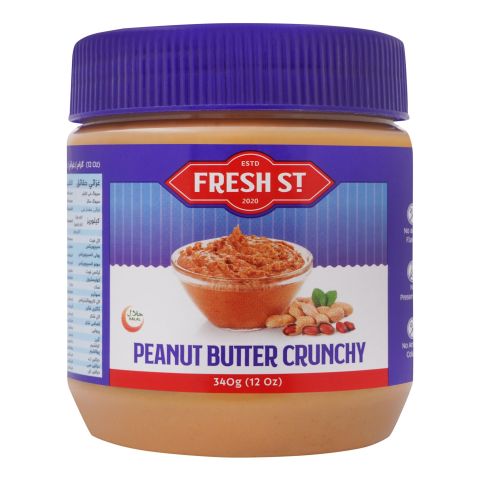 Fresh Street Peanut Butter, Crunchy, 340g