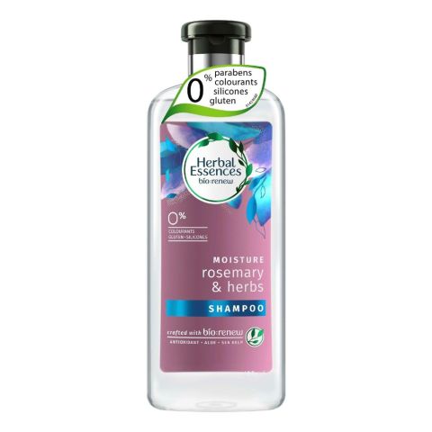 Herbal Essences Bio Renew Moisture Rosemary & Herbs Shampoo, Paraben Free, 400ml