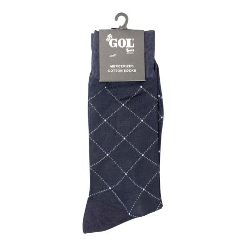 Gol Mercerized Cotton Socks, Navy Blue