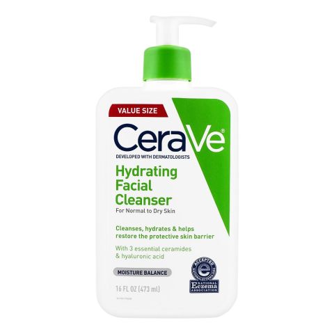 CeraVe Hydrating Facial Cleanser, Normal To Dry Skin, 473ml