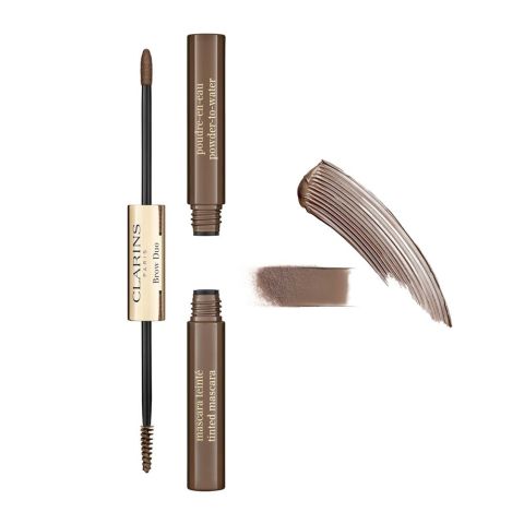 Clarins Paris Brow Duo, Defines & Fixes Brows, 03 Cool Brown