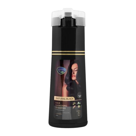 Luvvel Hair Darkening Shampoo, Natural Black, For Men & Women, 200ml